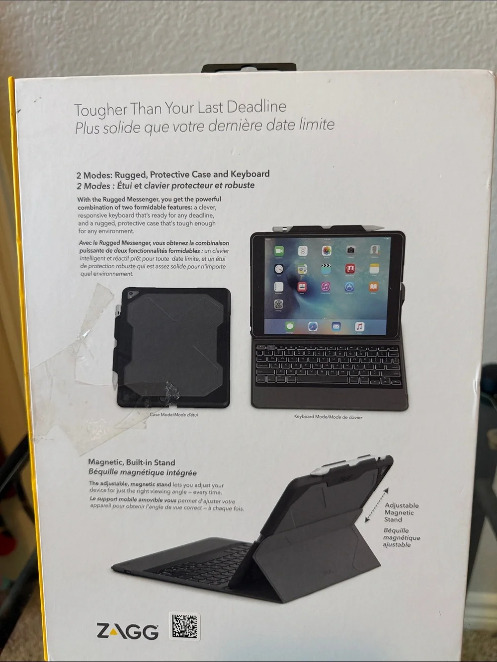 Zagg Rugged Messenger Wireless Keyboard and Durable Case - Black